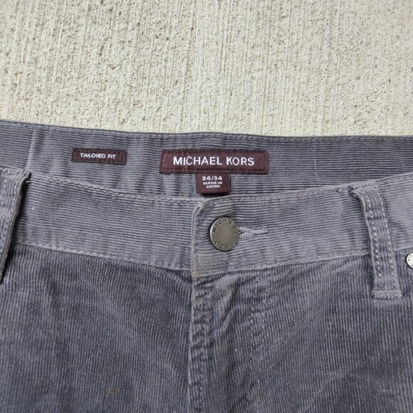 Designer 'Michael Kors' grey corduroy trousers men's size 34x34 - Picture 4 of 4